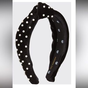 Lele Sadoughi Black pearl headband